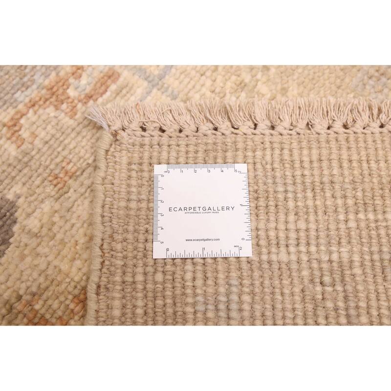ECARPETGALLERY Hand-knotted Kavya Oushak Light Khaki Wool Rug - 5'10 x 8'11