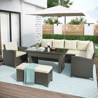 Rattaner outdoor sales wicker furniture set