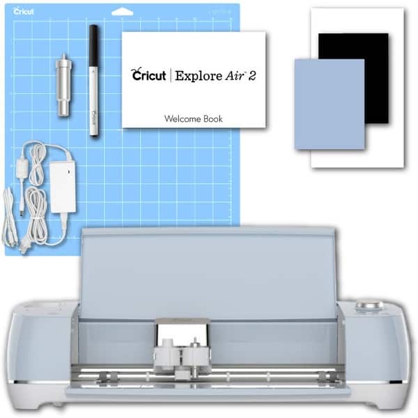 Cricut Explore Air 2 Blue Machine Bundle - Tools Vinyl Designs Guides - Bed  Bath & Beyond - 32235931