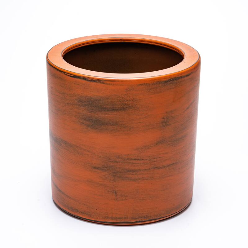 CATLEZA Terracotta Cyclinder Planter Pot 8 x 8 inches for Plants, Herb, Succulents, Flowers
