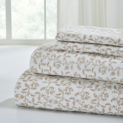 Modern Threads 4-Piece 100% Cotton Flannel Sheet Set - Soft, Durable, Perfect for All Seasons