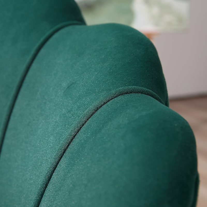 Velvet-touch Fabric Accent Chair