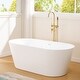preview thumbnail 16 of 28, Freestanding Acrylic Soaking Bathtub With Chrome Drain And Overflow Holes