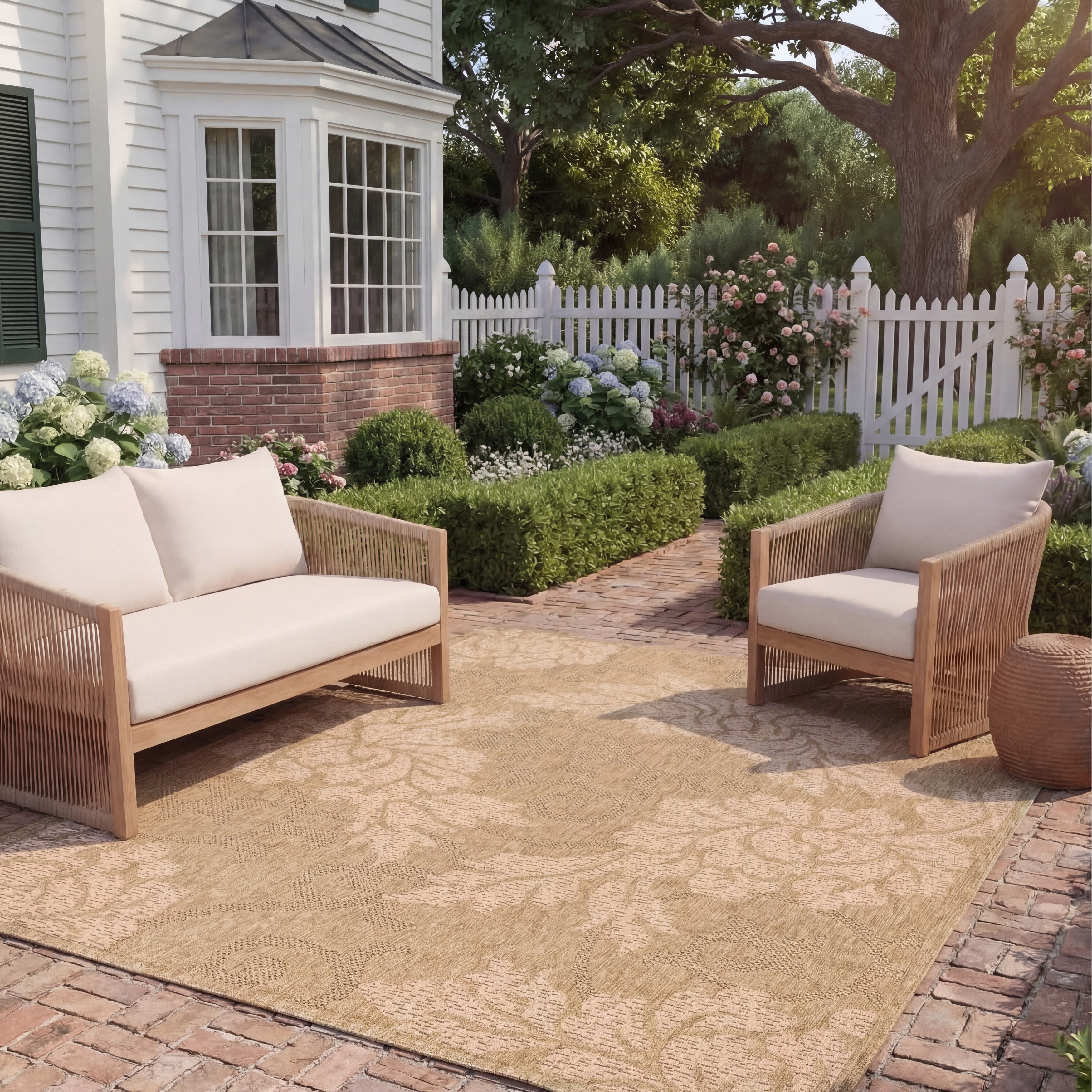 SAFAVIEH Courtyard Monna Indoor/ Outdoor Waterproof Patio Backyard Rug