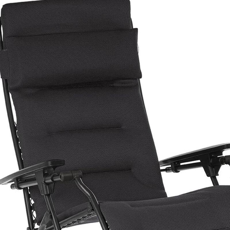 Outdoor Zero Gravity Chair Steel Frame with Removable Cushion