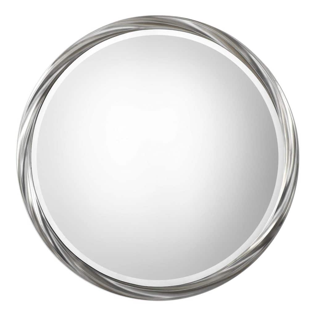 Uttermost Orion 36" Round Twist Frame Contemporary Wall Mirror by Jim