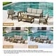 preview thumbnail 53 of 99, 5-Piece Teak Outdoor Conversation Set with Tables.