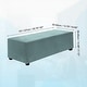 preview thumbnail 17 of 55, Stretch Foot Stool Cover Rectangular Square Foot Stool Slipcover Blue Gray - 39.76"-50"