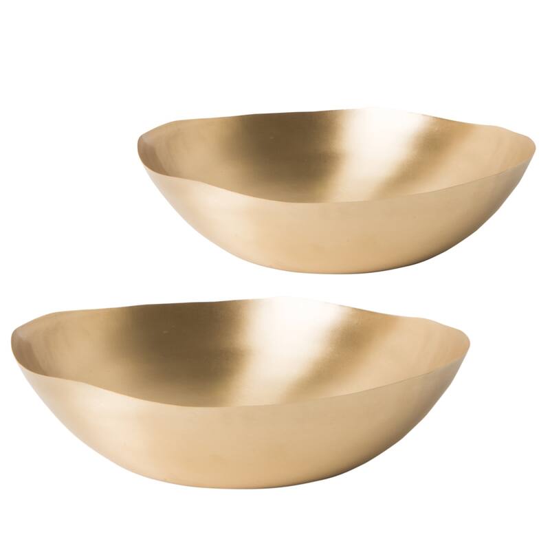Set of 2 Nature Bowls- ST - Gold