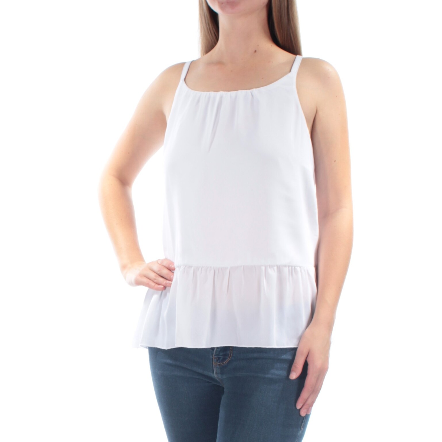 white spaghetti strap shirt