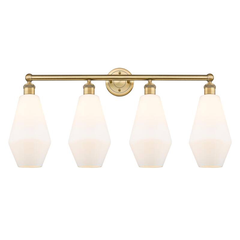 Innovations Lighting Cindyrella - 4 Light 34" Bath Vanity Light - Brushed Brass/Cased Matte White