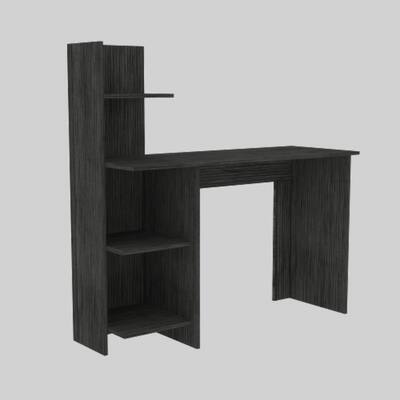 Contemporary Writing Desk with Three Open Shelves and Spacious 47" x 17.7" Work Surface for Productivity