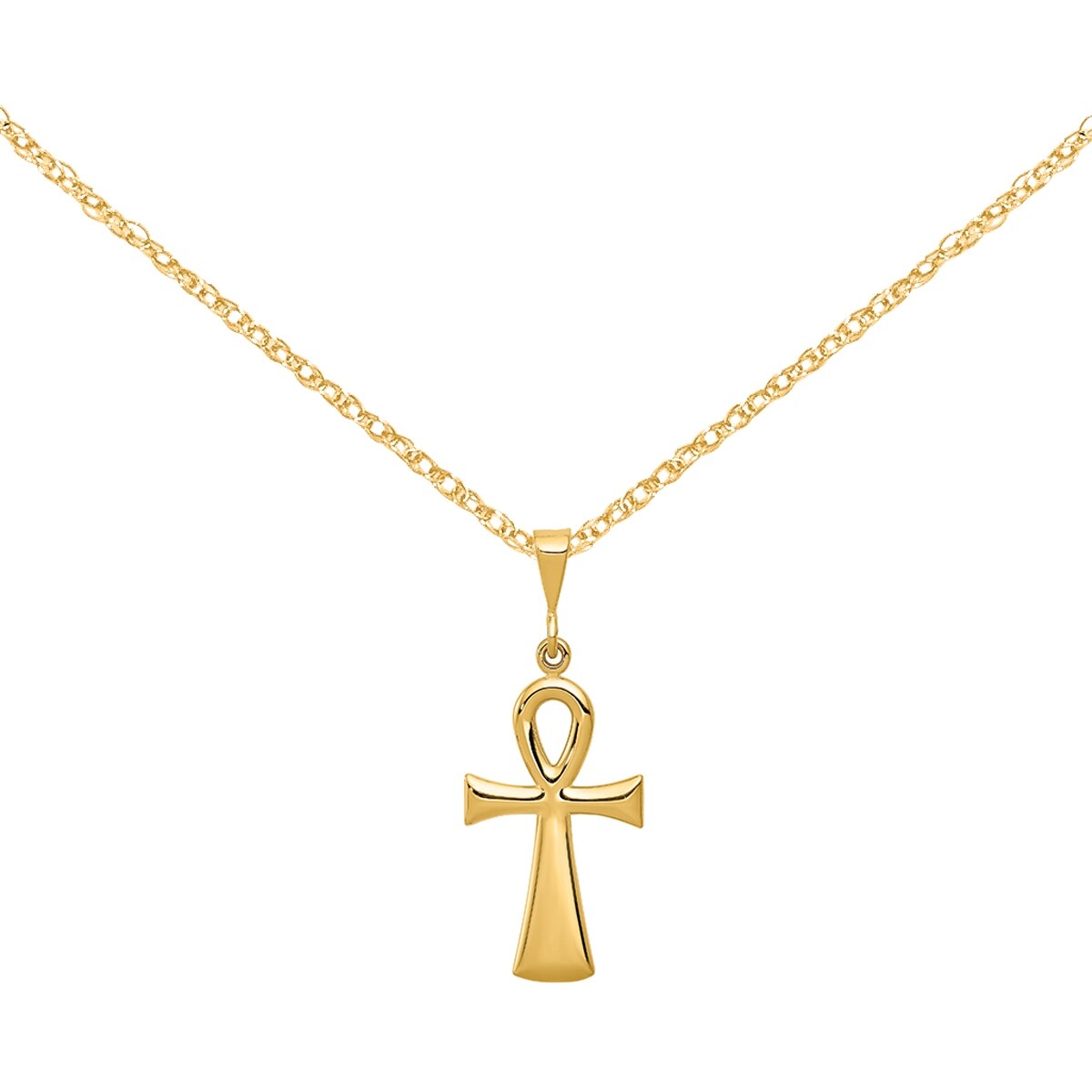 14k gold ankh pendant