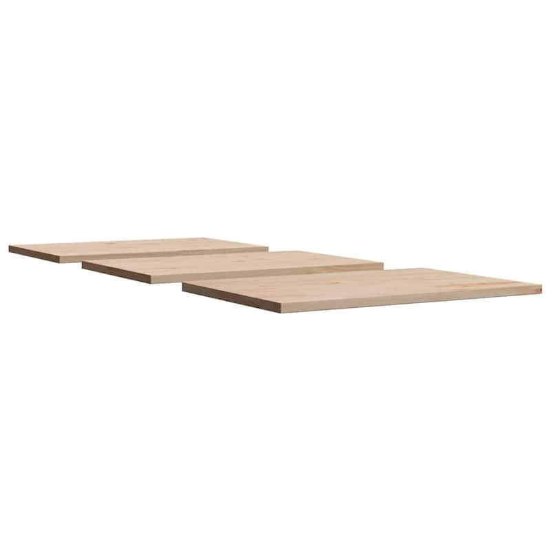 vidaXL Table Top Set of 3 Natural Pine Solid Pine Wood Medium Durable - 20.9 x 31.5 x 0.7 in