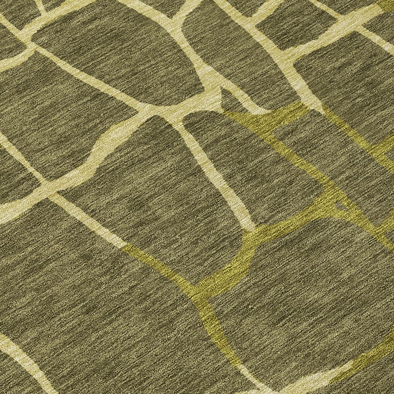 Machine Washable Indoor/ Outdoor Abstract Webby Chantille Rug