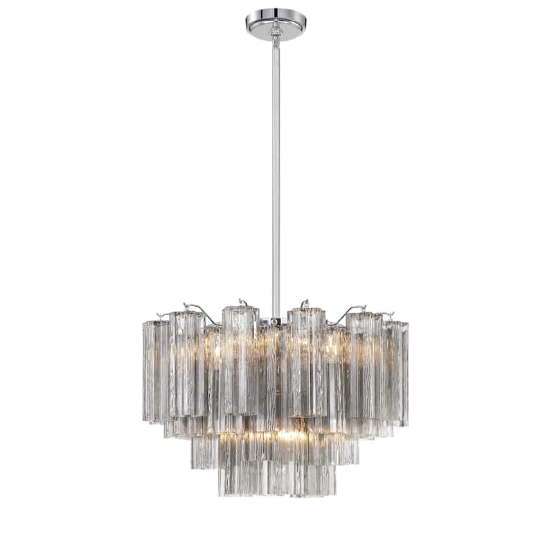 Addis 9 Light Polished Chrome Chandelier - 22"W x 14.25"H x 22"D