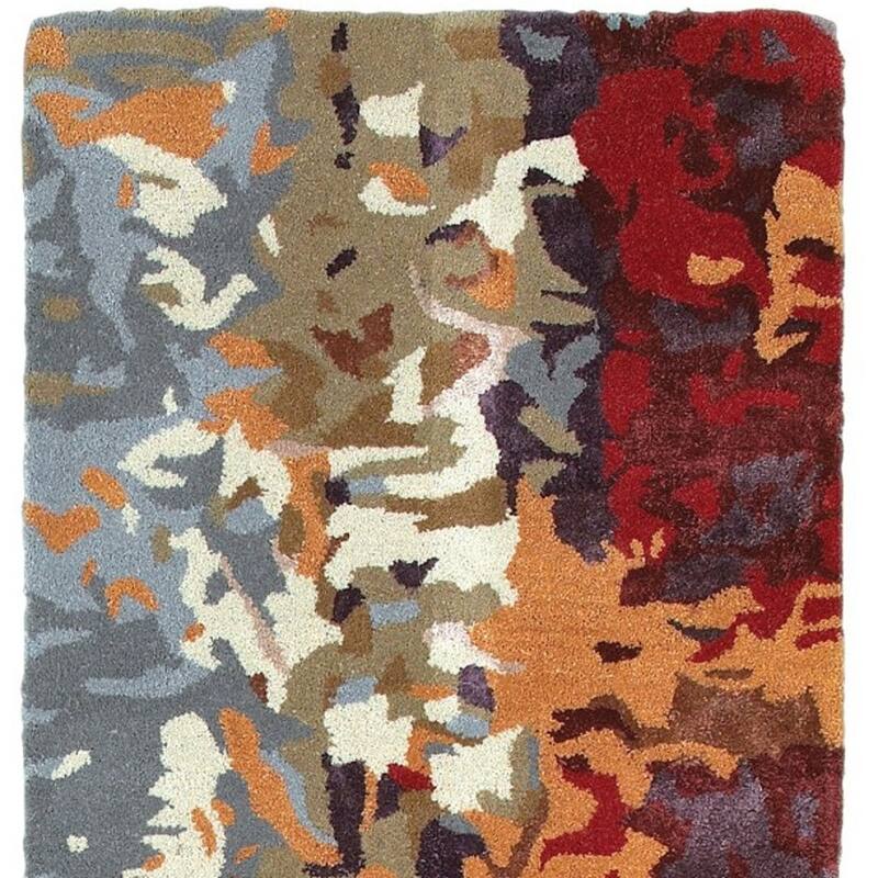 HomeRoots Abstract Industrial Rectangle Area Rug