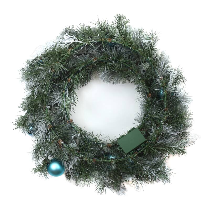 National Tree Company 2 ft. Tinkham Pine Wreath with LED Lights - 2 ft