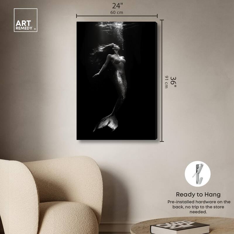Mermaid Deep Canvas by Art Remedy, Gallery Wrapped