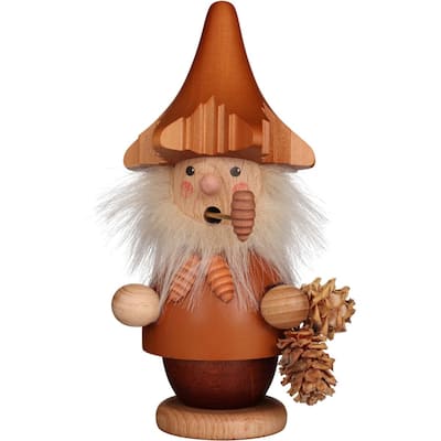 5.25" Brown and Beige "Little Tree Gnome" Incense Burner