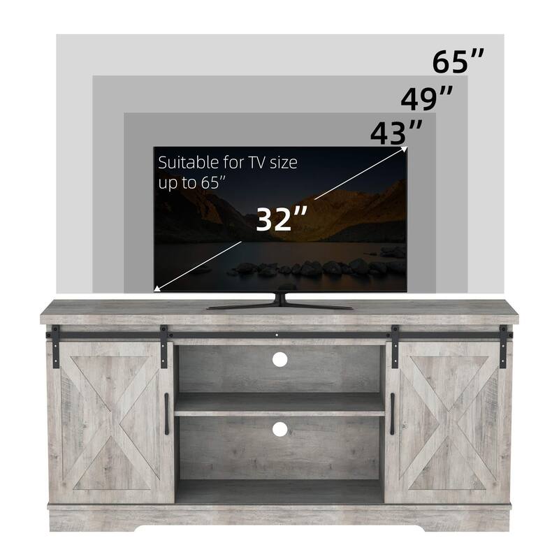 Farmhouse TV Stand for 65 Inch TV