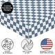 preview thumbnail 5 of 4, Sweet Jojo Designs Blue Gingham Checkered Plaid Boy 2 Pack Fitted Crib Sheets - Solid Steel and Vintage Classic Checkerboard