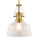 preview thumbnail 10 of 11, Beloit Farmhouse Kitchen Island Mini Pendant Ceiling Light Clear Seeded Glass