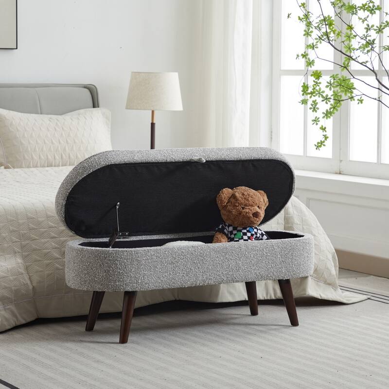 Basics Upholstered Storage Ottoman and Entryway Bench