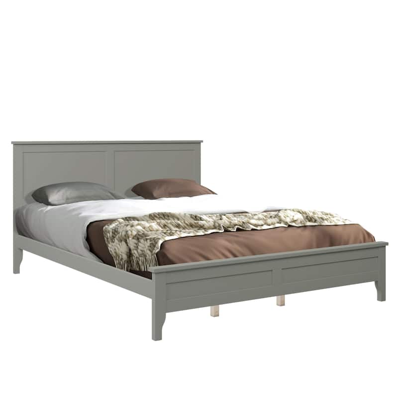 Queen Size Modern Solid Wood Platform Bed with Natural and Exquisite Wear-resistant Finish