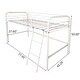 preview thumbnail 4 of 3, Twin Metal Low Loft Bed with Sturdy Steel Frame, Ladders, and Safety Enhancements