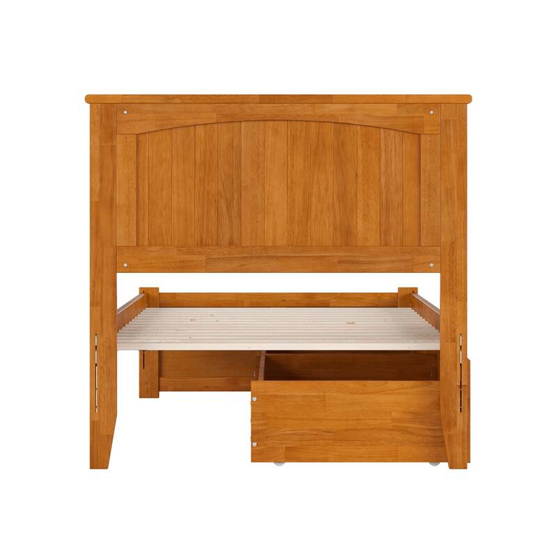 Nantucket Platform Bed with Footboard and Storage Drawers