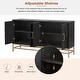preview thumbnail 23 of 23, Sideboard Cabinet Credenza Console Storage Cabinet Dining Buffet Table w4 Doors & Adjustable Shelves for Living Room Entrance