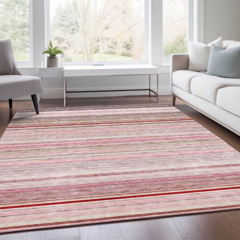 Premium Washable Super Soft Modern Stripes Mayfield Rug