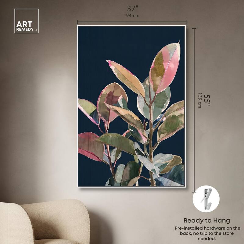 Fuchsia Frond II Canvas by Art Remedy