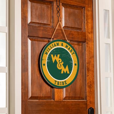 William & Mary Wooden Door Decor Wall Sign - Multi-Color