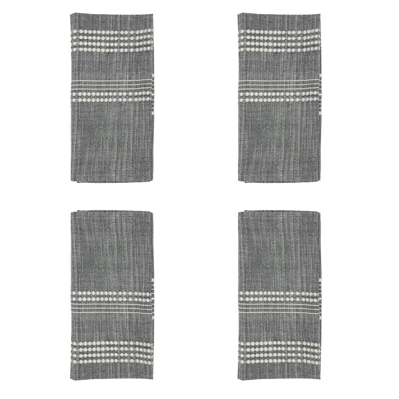 Table Napkins With Striped Design (Set of 4)