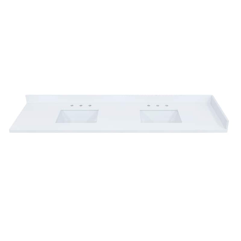 Altair Caorle Bathroom Vanity Countertop in Snow White Finish Without Cabinet - 84"