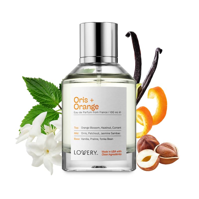Lovery Oris and Orange Blossom Eau de Parfum, Made in USA 3.4 oz