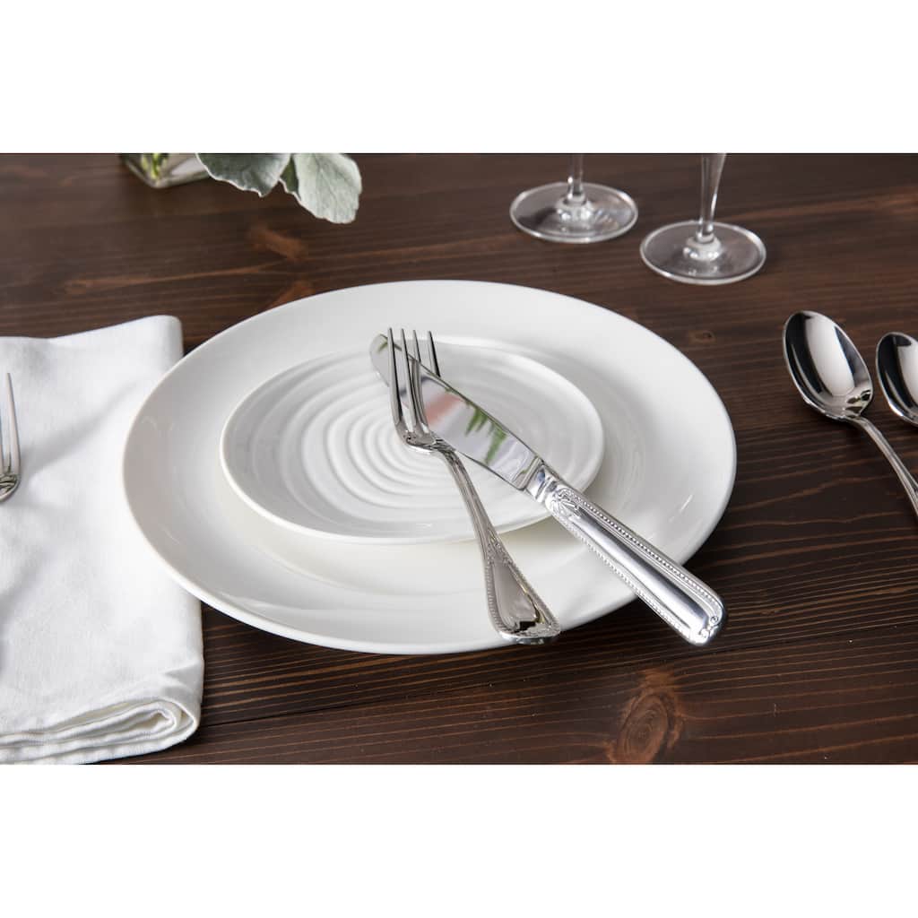 Fortessa Savoy 18/10 Stainless Steel, 5PC Flatware Set (Service for 1), Silver
