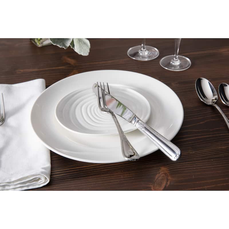 Fortessa Savoy 18/10 Stainless Steel, 5PC Flatware Set (Service for 1), Silver