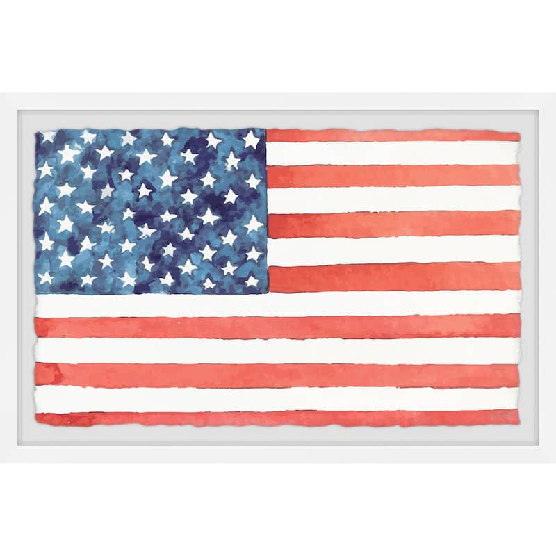 'Flag of America' Framed Painting Print