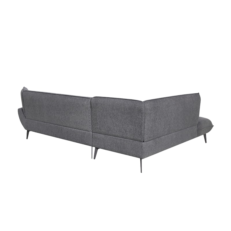 106inch Large Combination sofa,Charcoal Grey Two-tone Blend Fabric,High Rebound Seat Feel,With Noble Seat Sofa,