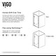 preview thumbnail 10 of 9, VIGO Soho 24" to 25" W x 71" H Frameless Hinged Shower Door in Stainless Steel