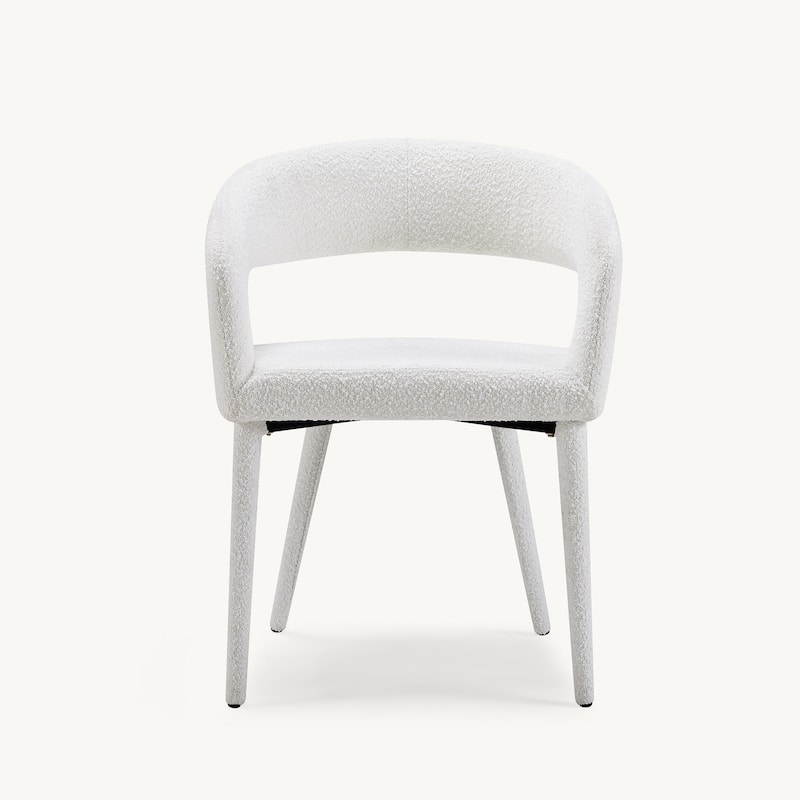 Modern Fort Boucle Upholstered Dining Chair (Set of 2)