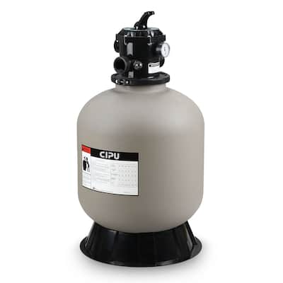 16-Inch Top Mount Swimming Pool Sand Filter with 6-Way Valve - 16"