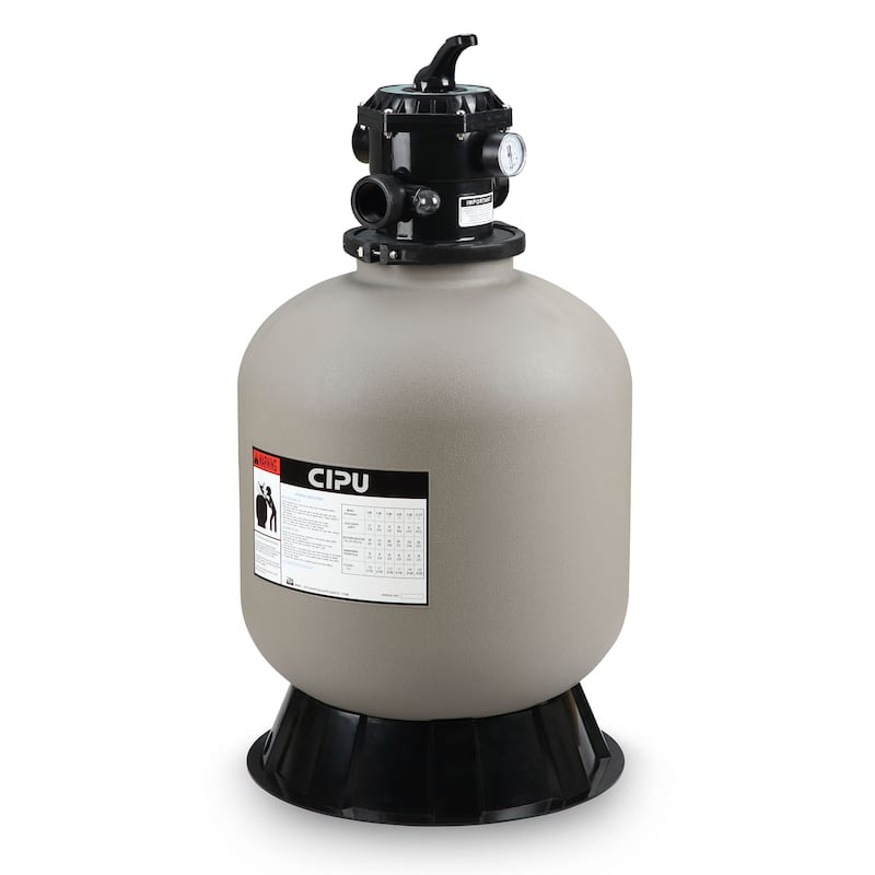 24-Inch Top Mount Swimming Pool Sand Filter with 6-Way Valve - 24"