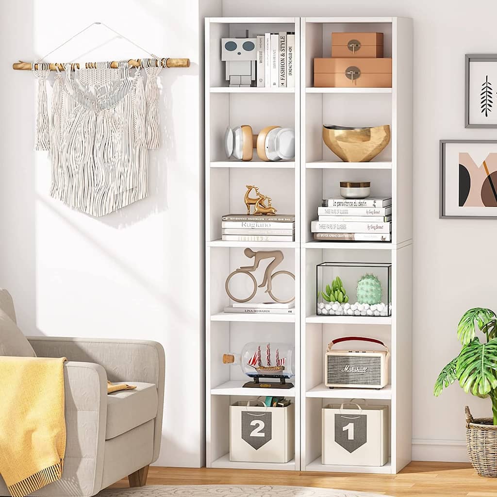70.9 Inches 6-tier Tall Narrow Bookshelf Bookcase for Home Office