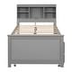 preview thumbnail 27 of 26, Twin Size Platform Kids Bed Frame with Storage Headboard, USB, Twin Size Trundle and 3-Drawers for Bedroom, White