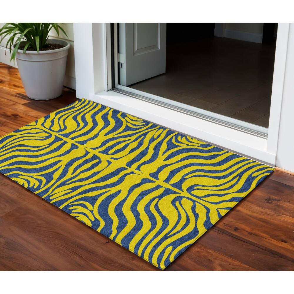 HomeRoots Animal Print Transitional Rectangle Outdoor Rug
