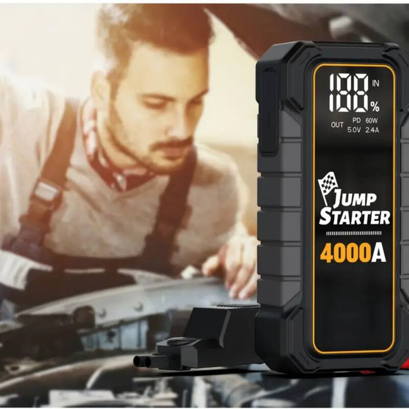 20000mAh 12V Car Battery Jump Starter 4000 Peak Amp
